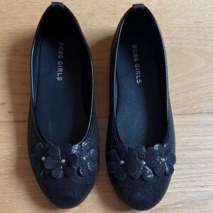 BCBG Girls Black Floral Ballet Flats 4